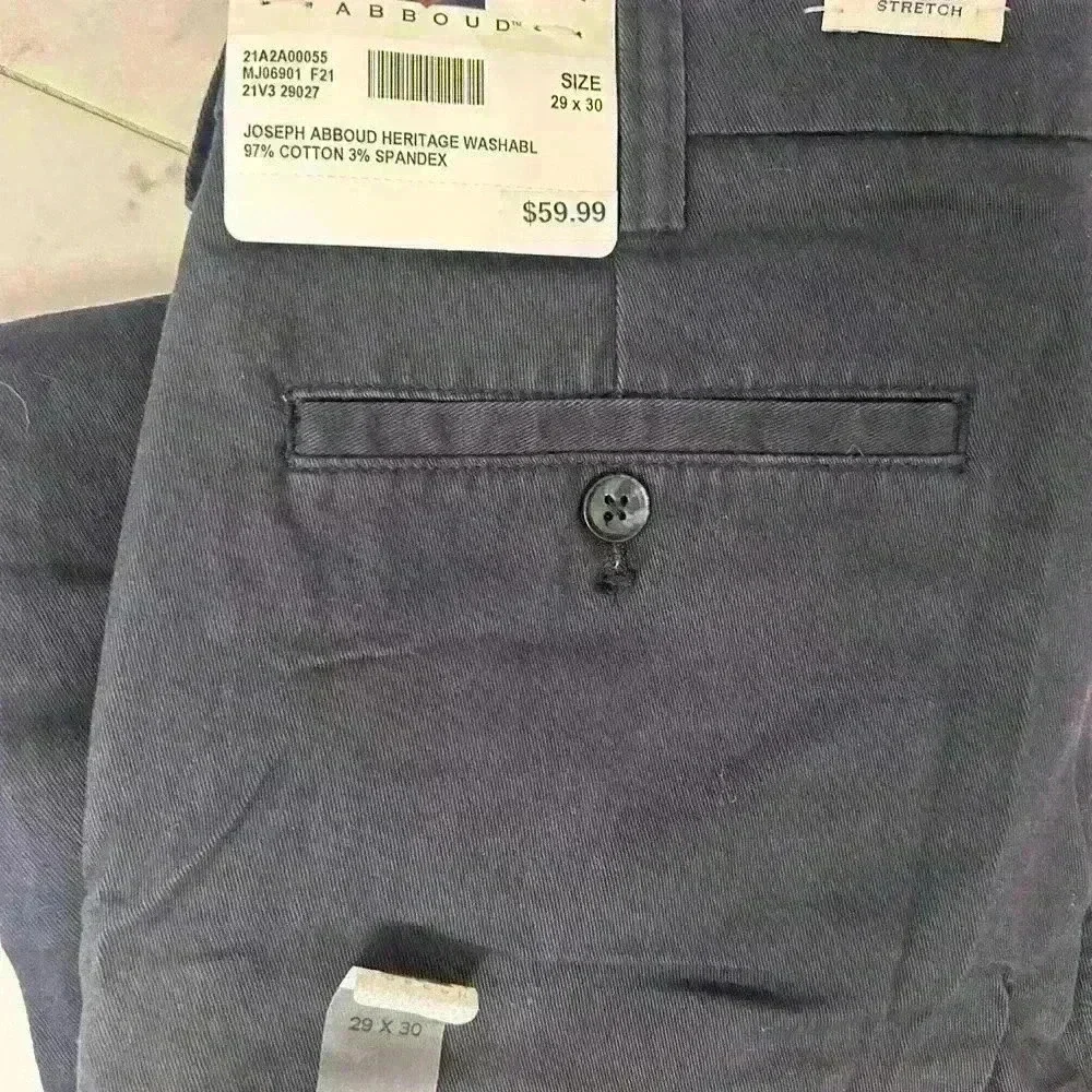 Joseph Abboud men's navy blue chinos 29x30 nwt